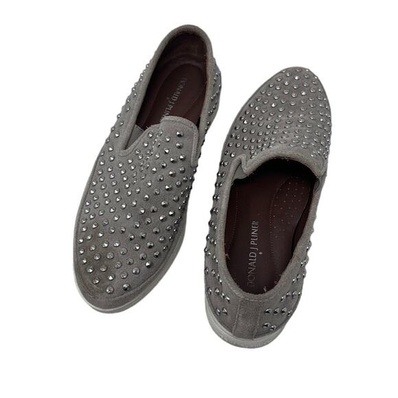 DONALD J PLINER Gray studded gray slip on sneaker size 7.5 - Picture 2 of 10